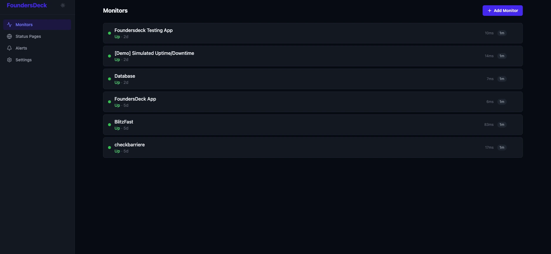FoundersDeck Dashboard